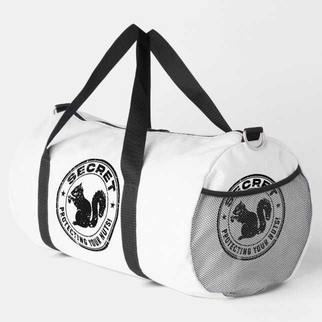 Sac De Sport Écureuil Secret "Protégez vos noix" (Coin droit)