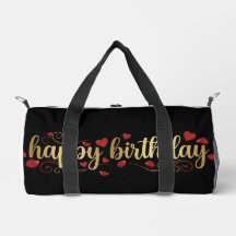 Élégant Cœur Rouge & Or Joyeux Anniversaire Romant