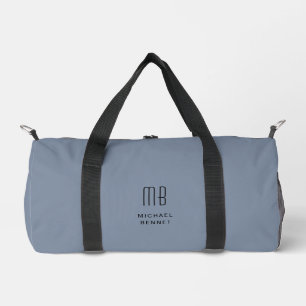 Sac De Sport Élégant Monogramme Dusty Blue