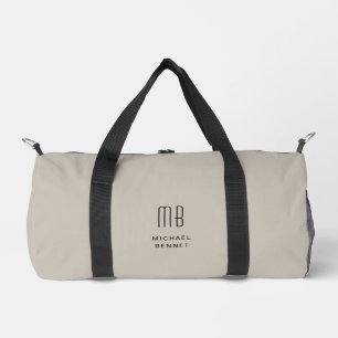 Sac De Sport Élégant Monogramme Taupe Beige