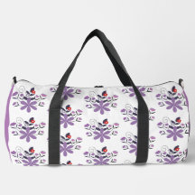 Élégant motif floral violet violet gris rouge