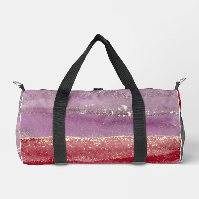 Sac De Sport Elegant purple and gold glitter (Recto)