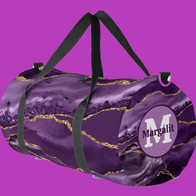 Sac De Sport Elégant Purple Gold Parties scintillant Agate Gran (Créateur téléchargé)