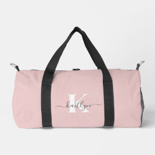 Sac De Sport Élégant violet rose gris script Monogramme