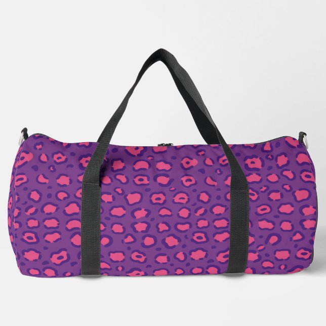 Sac De Sport Empreinte de léopard pourpre (Recto)