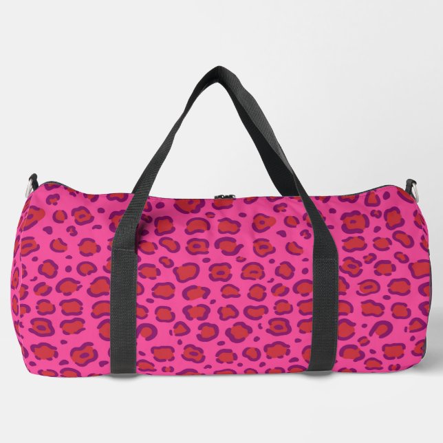 Sac De Sport Empreinte de léopard rose (Recto)