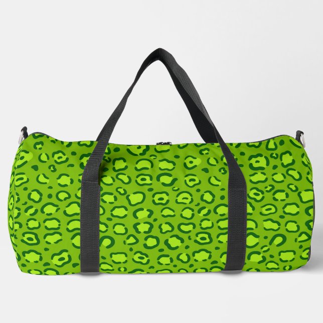 Sac De Sport Empreinte de léopard vert (Recto)