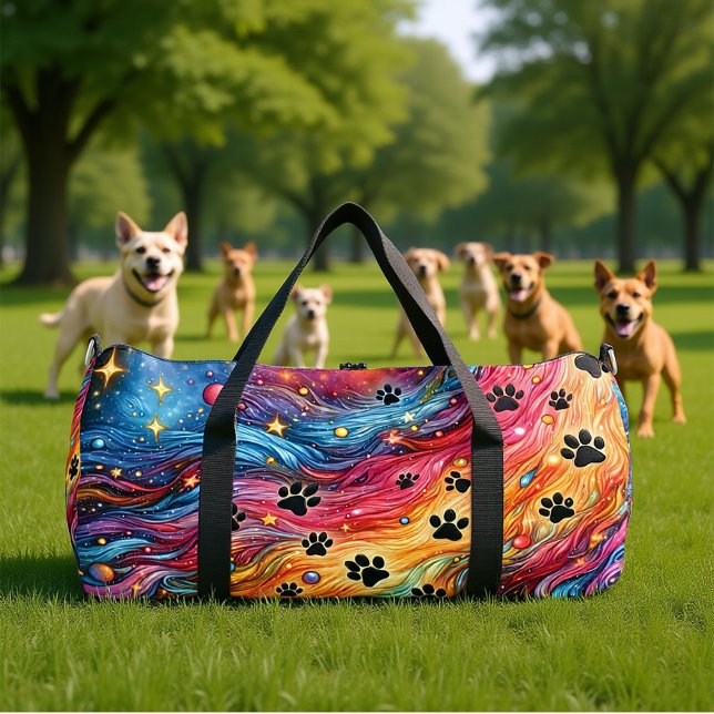 Sac De Sport Empreinte de patte cosmique tourbillonnante  (Créateur téléchargé)