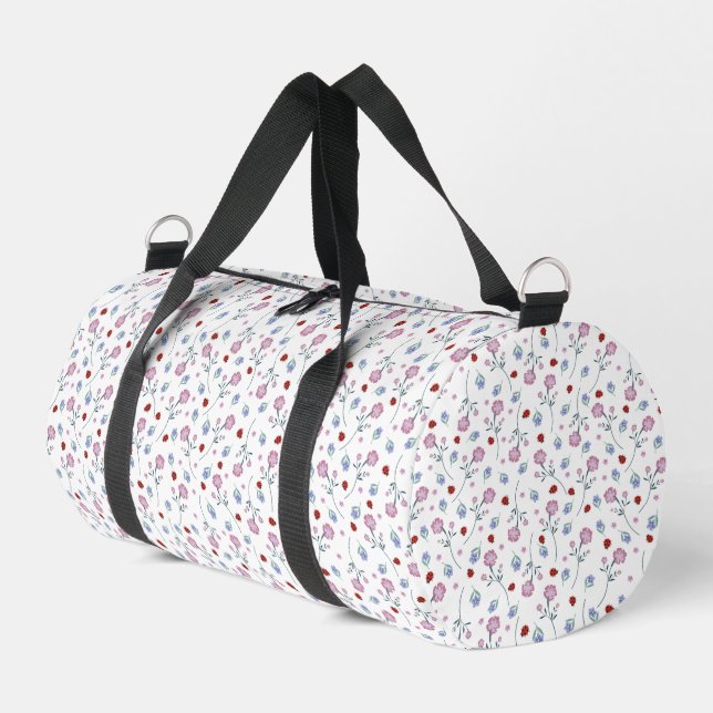 Sac De Sport Enfants Cute Ladybug Polka dot Daisy Flower Motif (Coin gauche)