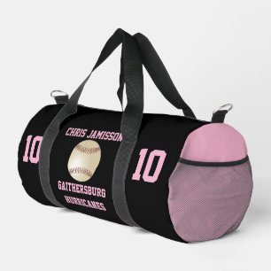 Sac De Sport Entraîneur de l'équipe de baseball Joueur Noir Ros