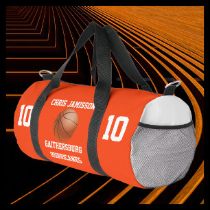 Sac De Sport Entraîneur de l'équipe de basketball Joueur Orange