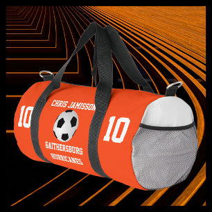 Sac De Sport Entraîneur de l'équipe de football Orange et Blanc