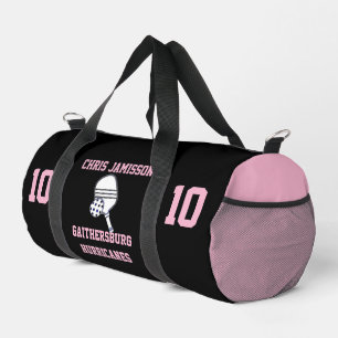 Sac De Sport Entraîneur d'équipe de pickleball Joueur Noir Rose