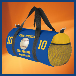 Sac De Sport Équipe de baseball, entraîneur, joueur Blue Gold P