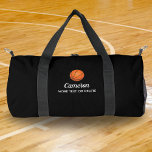 Sac De Sport Équipe de basket-ball Nom personnalisé Texte perso<br><div class="desc">Le sac de basket parfait pour tous vos équipements - design dispose d'un basket-ball et 2 lignes de texte personnalisé. Ajoutez votre nom, votre monogramme, votre nom d'équipe ou n'importe quel texte personnalisé. Parfait pour transporter votre équipement de basket, des collations, une bouteille d'eau, etc. Modifiez facilement la couleur arrière...</div>