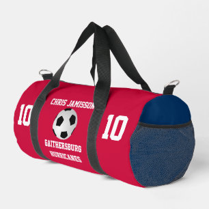 Sac De Sport Équipe de football, entraîneur, joueur rouge blanc