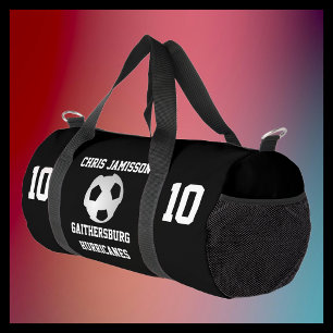 Sac De Sport Équipe de football, entraîneur ou joueur Noir Pers