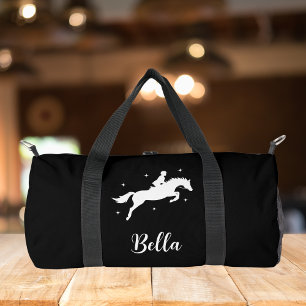 Sac De Sport Équitation moderne noir et blanc