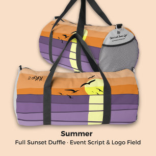 Sac De Sport Été Script & Logo Champ Plein coucher de soleil