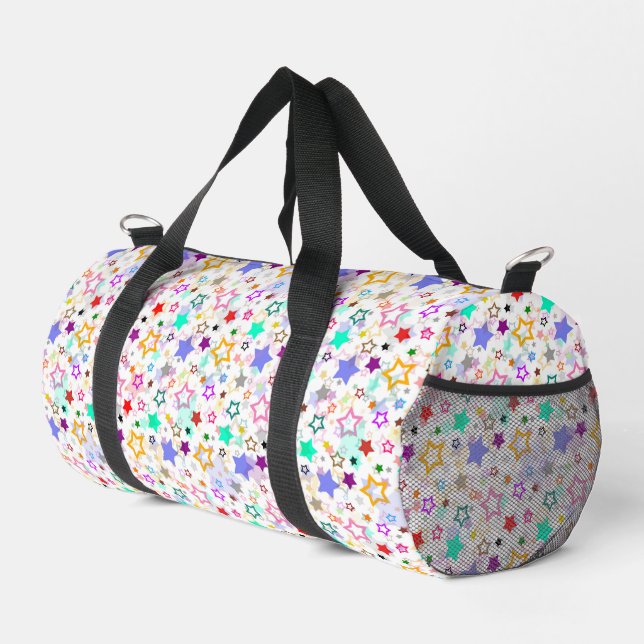 Sac De Sport Étoiles colorées blanches  (Coin droit)
