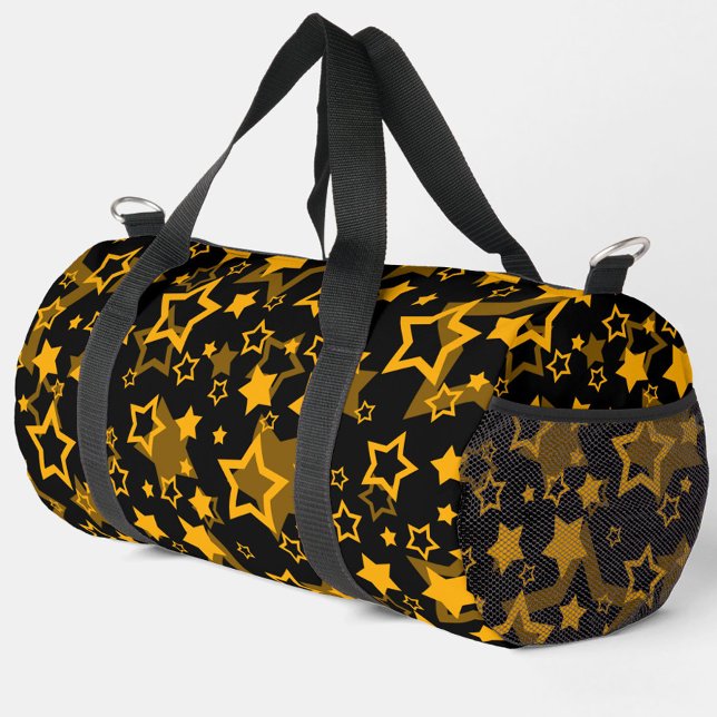 Sac De Sport Étoiles Jaune Doré Pailleté Design  (Créateur téléchargé)