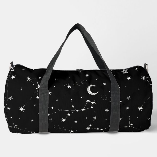 Sac De Sport étoiles lune céleste constellations noir (Recto)