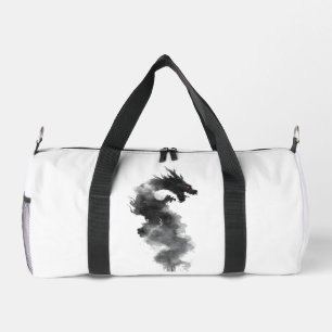 Sac de sport fantaisie de dragon de fumée d'encre