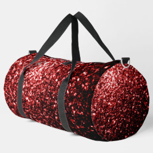 Sac De Sport Faux éclats scintillants bling rouge foncé
