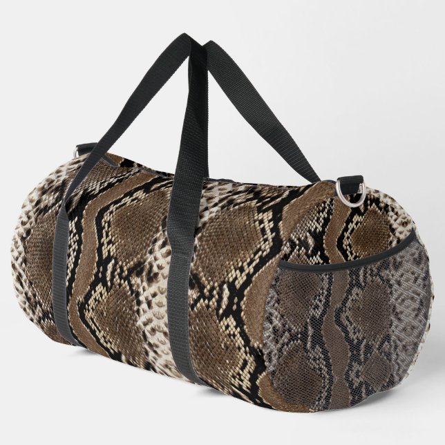 Sac De Sport Faux Reticulated Python Snake Skin (Coin droit)