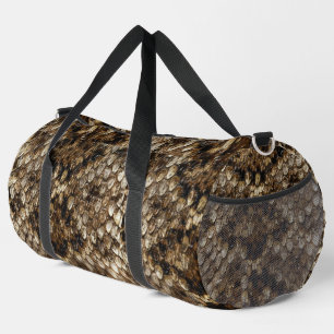 Sac De Sport Faux Serpent à Sonnette Cuir