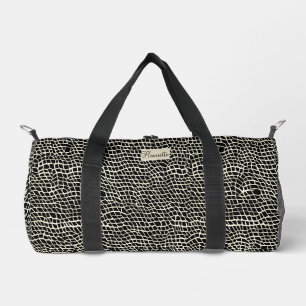 Sac De Sport Faux Snakeskin noir