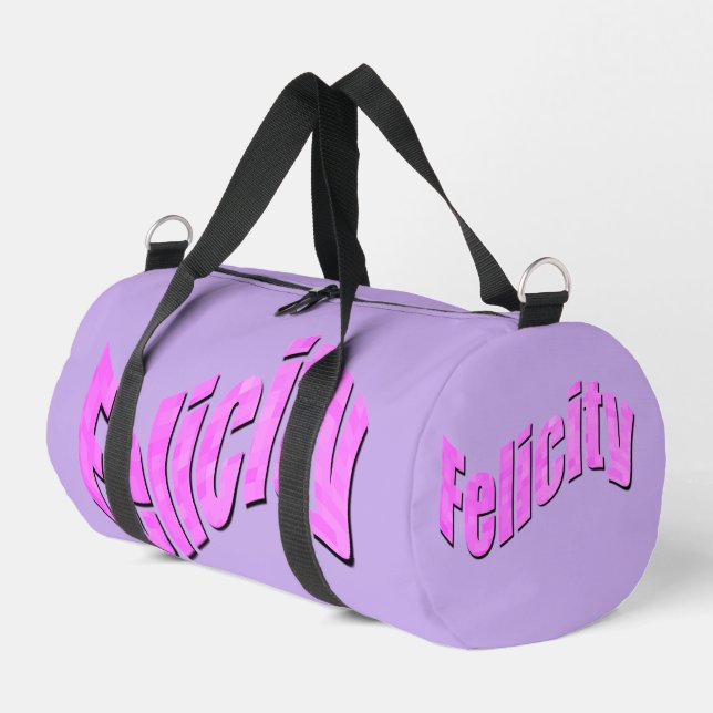 Sac De Sport Felicity Nom En Rose, (Coin gauche)