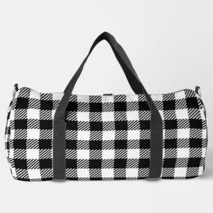 Sac De Sport Ferme Rustique à Carreaux Noir et Blanc