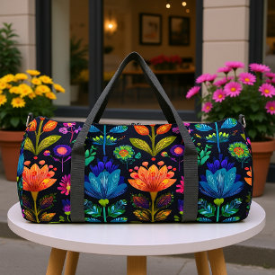 Sac De Sport Feuillage Tropical Floral Mystique