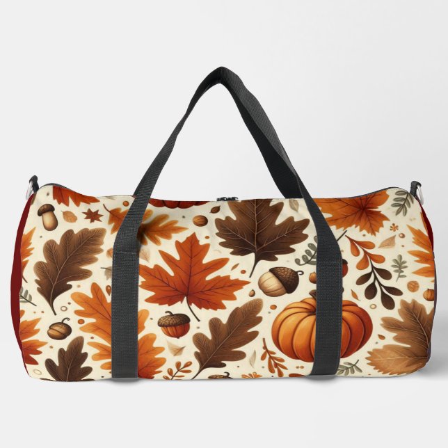 Sac De Sport feuille/citrouille/cavernes Automne (Recto)
