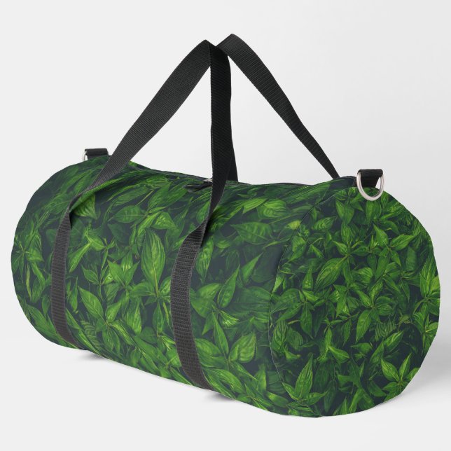 Sac De Sport Feuilles Vertes Foncées  (Coin gauche)