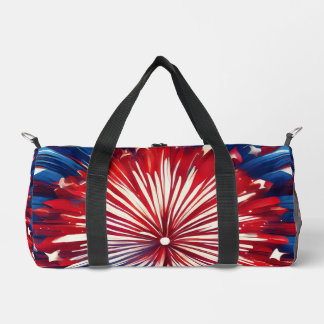 Sac De Sport Feux d'artifice graphiques rouge, blanc et bleu