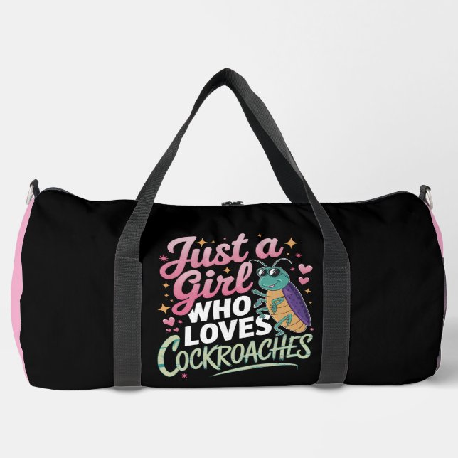 Sac De Sport Fille aime les blattes humour de bug (Recto)