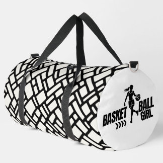 Sac De Sport Fille de joueur de basket rayé noir et blanc