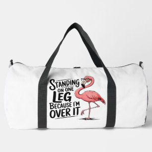 Sac De Sport Flamant Rose Debout Sur Une Patte Parce Que C'est