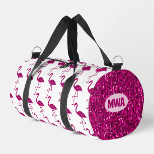 Sac De Sport Flamant rose scintillant faux strass Monogramme ro