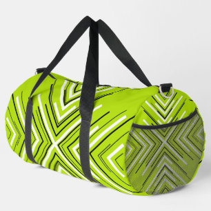 Sac De Sport Flèches en vert citron, noir et blanc