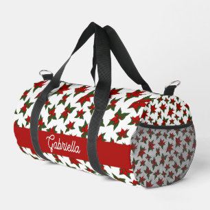 Sac De Sport Fleur botanique rouge de Noël