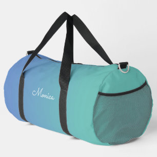 Sac De Sport Fleur de Cornflower bleu à Turquoise clair Ombre