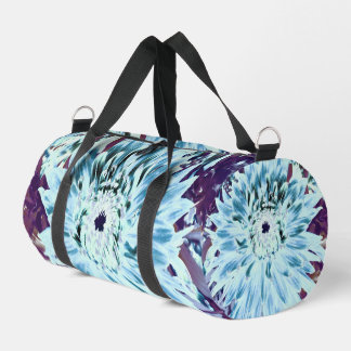 Sac De Sport Fleur de dahlia verte menthe et sarcelle