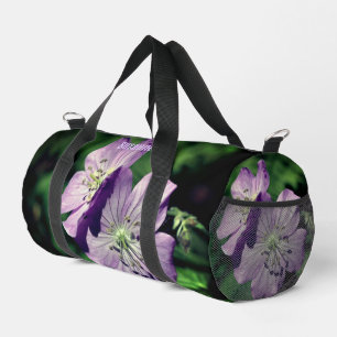 Sac De Sport Fleur de géranium pourpre Personnalisé
