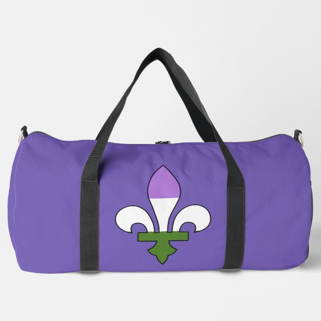 Sac De Sport Fleur-de-lis de fierté genderqueer  (Recto)