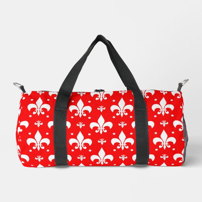 Sac De Sport Fleur de lis rouge Motif (Recto)