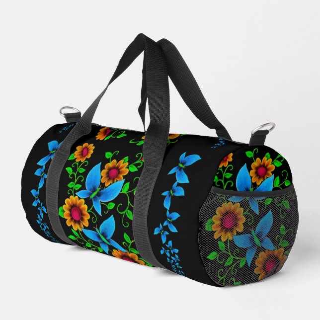 Sac De Sport Fleur Doodle  (Coin droit)