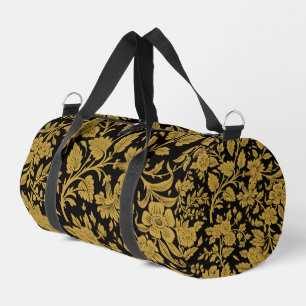 Sac De Sport Fleur d'or antique Motif noir indien Laqué